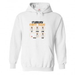 Stubborn Staffy Tricks Classic Unisex Kids and Adults Pullover Hoodie For Dog Lovers
